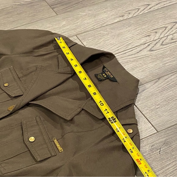 Vintage ROCAWEAR Army Green Military Style Jacket Women's Size M Gold Buttons - Picture 15 of 16